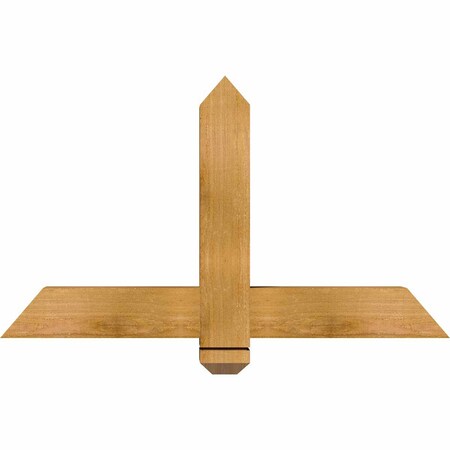 Ekena Millwork Eugene Rough Sawn Timber Gable Bracket, Western Red Cedar, 36"W x 21"H x 4"D x 4"F, 14/12 Pitch GBW036X21X0404EUG00RWR